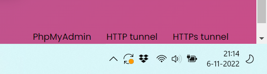 Screenshot of localhost