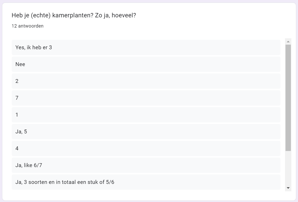Results question 1