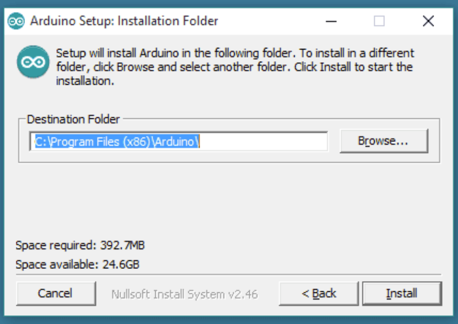 Choose file location