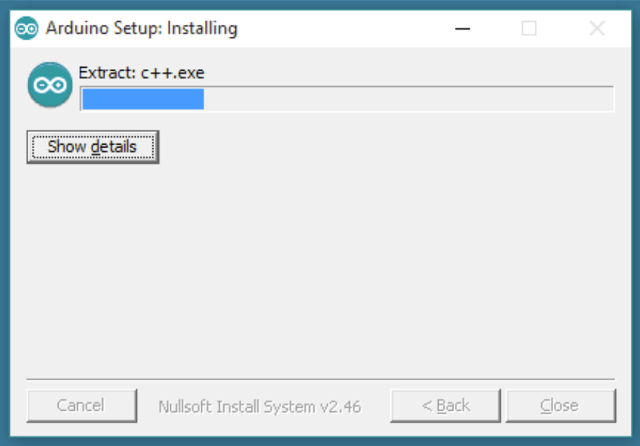 Wait for the installation