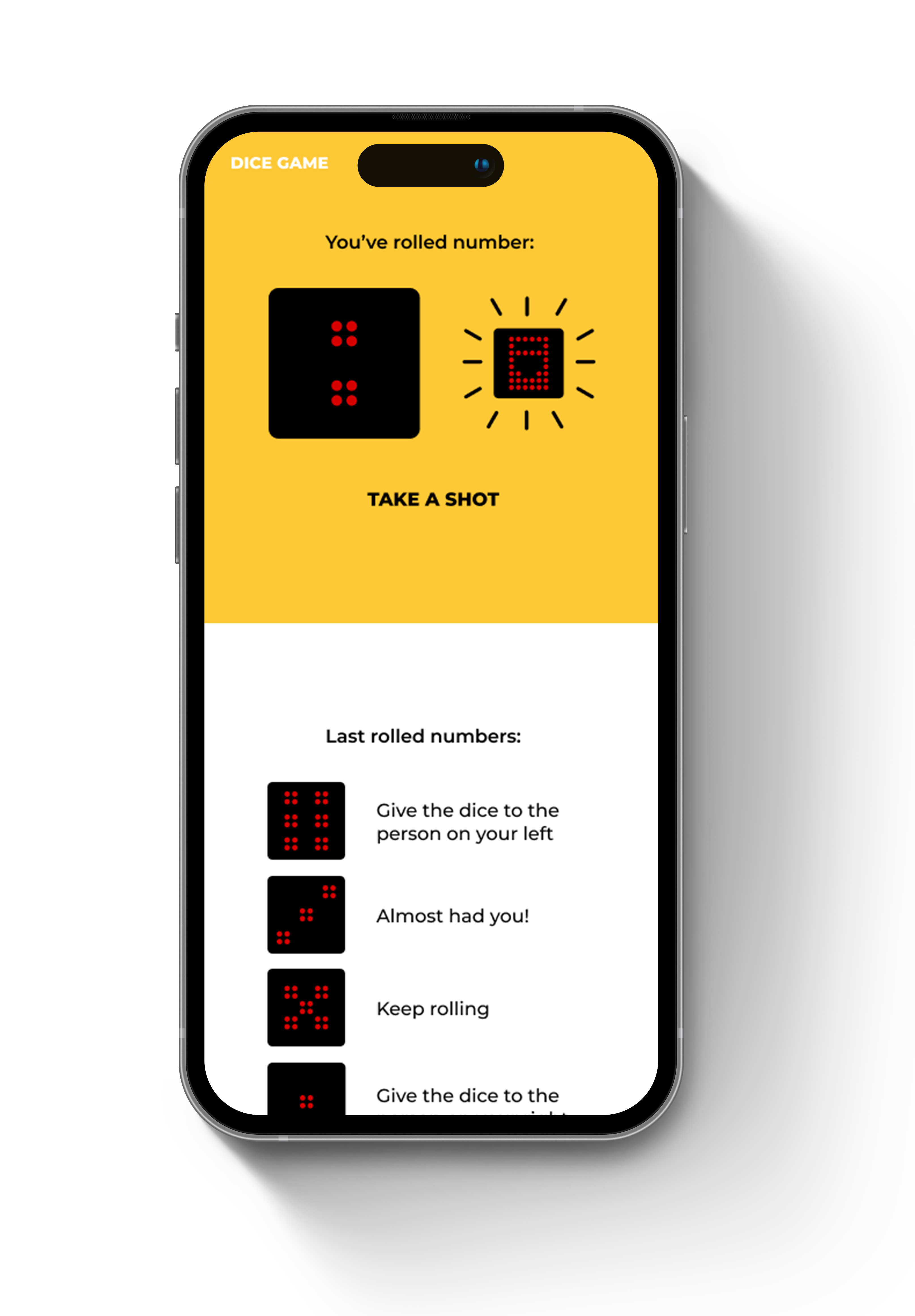 Dice game app