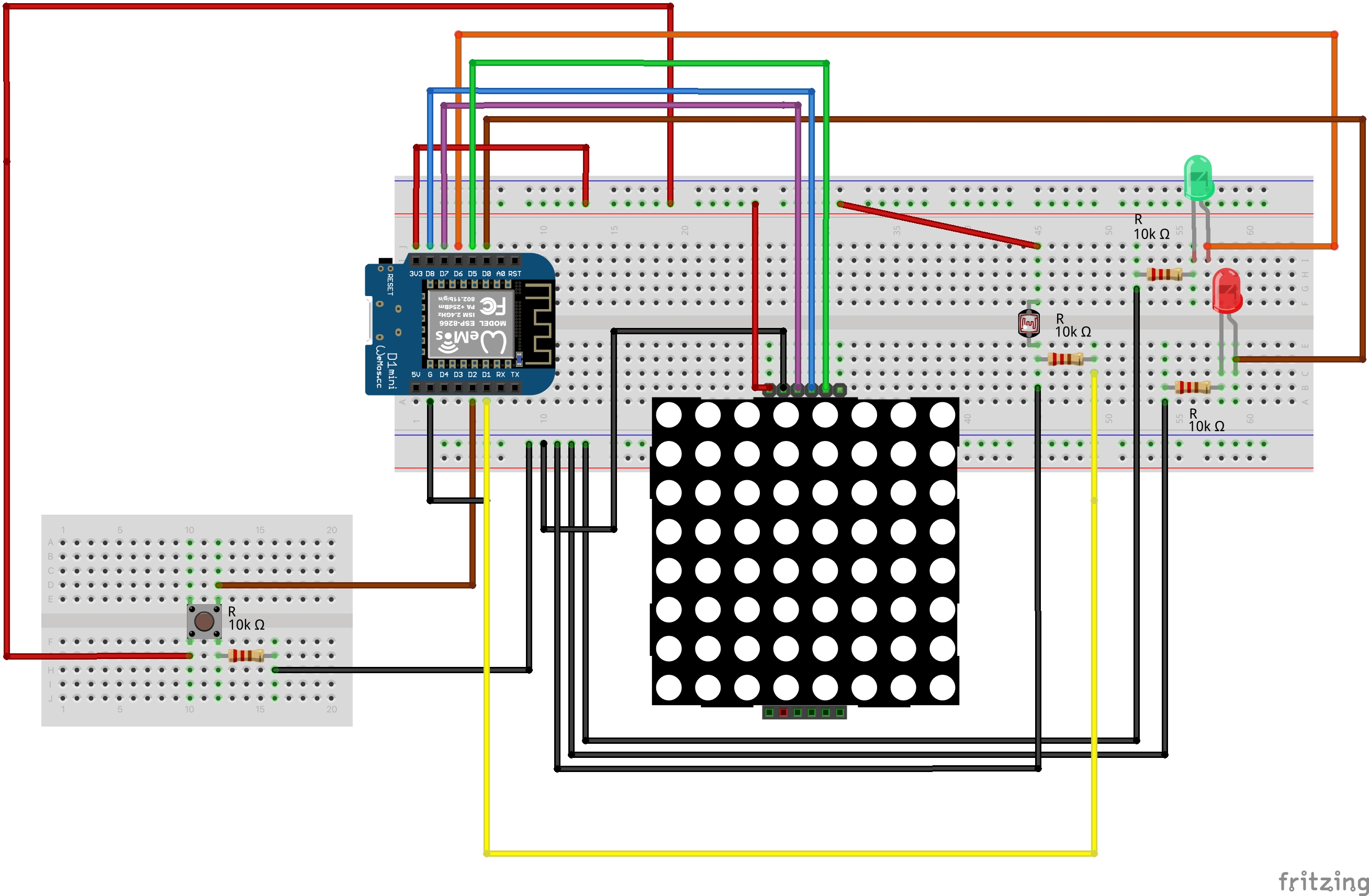 The third version of my wiring diagram, but now with a push button